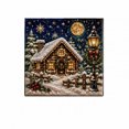thumbnail image 1 of Christmas Diamond Art Kit for Adults 5D Full Drill Snowy Cabin Christmas Wall Art Home Holiday Decor, 1 of 3