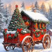 Christmas Diamond Art Kits for Adults, 5D DIY Diamond Painting Kits for Beginners, Round Full Drill Diamond Gem Art Crystal Kits for Home Decor 12x12inch