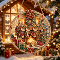 thumbnail image 1 of Christmas Diamond Art Kits for Adults, Acrylic Hanging Suncatcher | Double Sided Christmas Diamond Painting, Special Shaped Diamonds, Hanging Chain,Complete DIY Craft Tools,Hanging Ornament Style H, 1 of 7