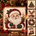 thumbnail image 1 of Christmas Diamond Art Kits, DIY Pearl Diamond Painting Art Kit with Frame, Christmas Pearl Beads Art Craft for Adults & Beginners, Home Wall Decor, 1 of 8