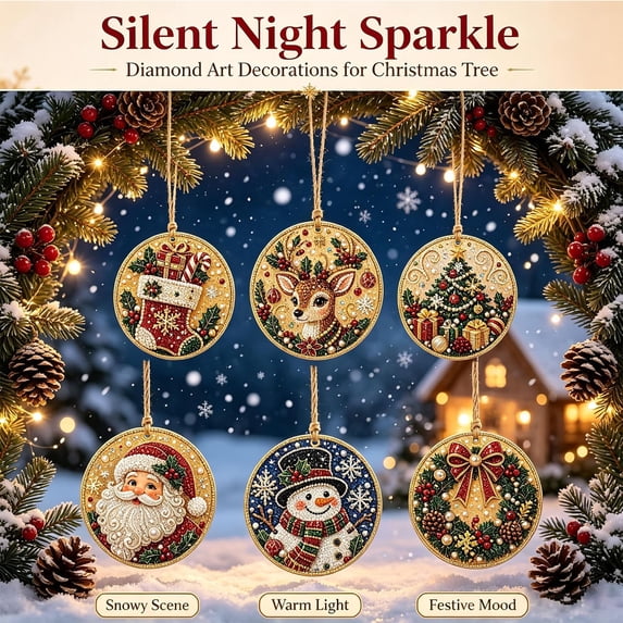 Christmas Diamond Art Kits for Adults 5D DIY Paint with Frame Holiday Decor Craft by OVFUIZ