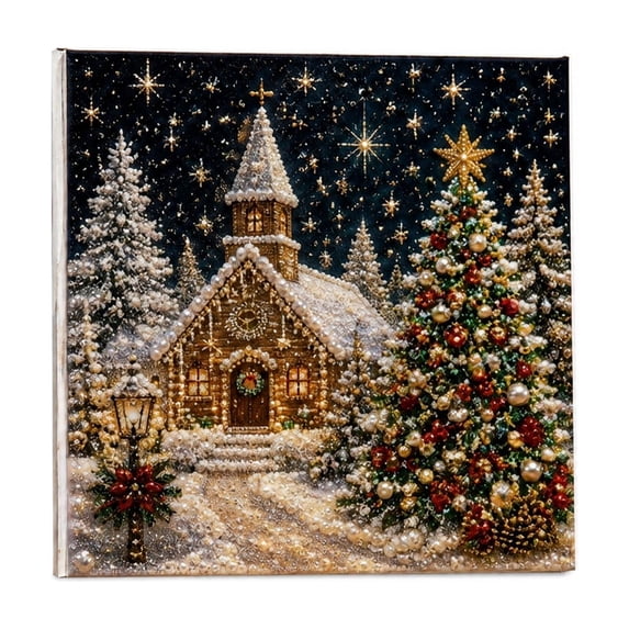 Christmas Diamond Art Kits for Adults 5D Full Drill Christmas Wall Art Decor Diy Christmas Crafts for Home Wall Decoration