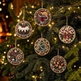 thumbnail image 1 of Christmas Diamond Art Kits for Adults, Hanging Ornaments for Christmas Tree Wooden DIY Painting Set, 1 of 6