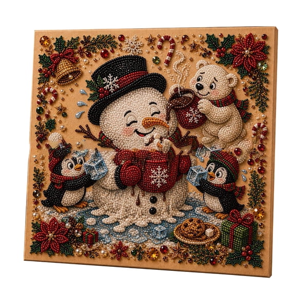 Christmas Diamond Art Kits for Adults Pearl Diamond Painting Kit Pearl Beads Art Craft Home Wall Decor for Adults Beginners Xmas Gift