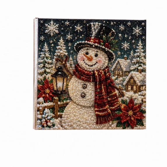 Christmas Diamond Art Kits for Adults Snowman Full Drill 5D Painting Christmas Wall Art Home Decor Diy Craft