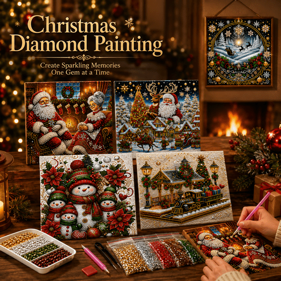 Christmas Diamond Art Kits for Adults Special Shape 5D DIY Decor