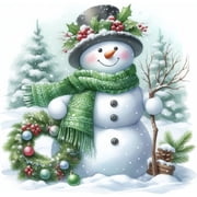 Christmas Diamond Art Painting Kits for Adults,Snowman Diamond Painting Kits for Beginners 5D Full Drill Diamond Dots,Gem Art Crafts for Adults Wall Decor 11.8x11.8inch