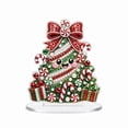 thumbnail image 1 of Christmas Diamond Art Painting Tabletop Kits, Desktop Gem Painting Ornament Kit, Train Station DIY Acrylic Diamond Board Gift for Adults, 1 of 8