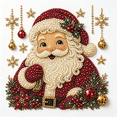 thumbnail image 1 of Christmas Diamond Painting Hanging Ornament Kit, 5D Round Diamond Art Window Wall Hanging with Chain, DIY Christmas Craft for Home Window Tree Decor Gift, 1 of 6