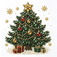 thumbnail image 1 of Christmas Diamond Painting Hanging Ornament Kit, 5D Round Diamond Art Window Wall Hanging with Chain, DIY Christmas Craft for Home Window Tree Decor Gift, 1 of 6
