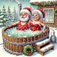 thumbnail image 1 of Christmas Diamond Painting Kit for Adults, Santa Claus and Snowman 5D Diy Rhinestone Mosaic Home Decor, Festive Winter Wall Art 1 Pack, 1 of 4