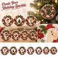 thumbnail image 1 of Christmas Diamond Painting Kit with Pearl Embellishment, Festive Round Wreath Art for Holiday Home Display, Merry & Bright Wall Hanging Decor 1Pc, 1 of 6