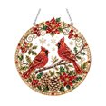 thumbnail image 1 of Christmas Diamond Painting Ornament Kit 7.87 x 7.87 Inch, Cardinal Bird Design DIY Pearl Art Hanging Decoration Craft Set for Holiday Tree Decor, 1 of 1