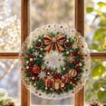 thumbnail image 1 of Christmas Diamond Painting Wreath Pearl Diamond Art Kits Suncatcher for Christmas Decor Hanging Pendant Acrylic DIY Diamond Painting, 1 of 6