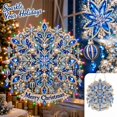 thumbnail image 1 of Christmas Diamond Painting Wreaths For Front Door Hanging Ornament Light Up Pearl Diamond Art Kits For Adults Christmas Decorations For Window Wall Decor(9.84"), 1 of 4