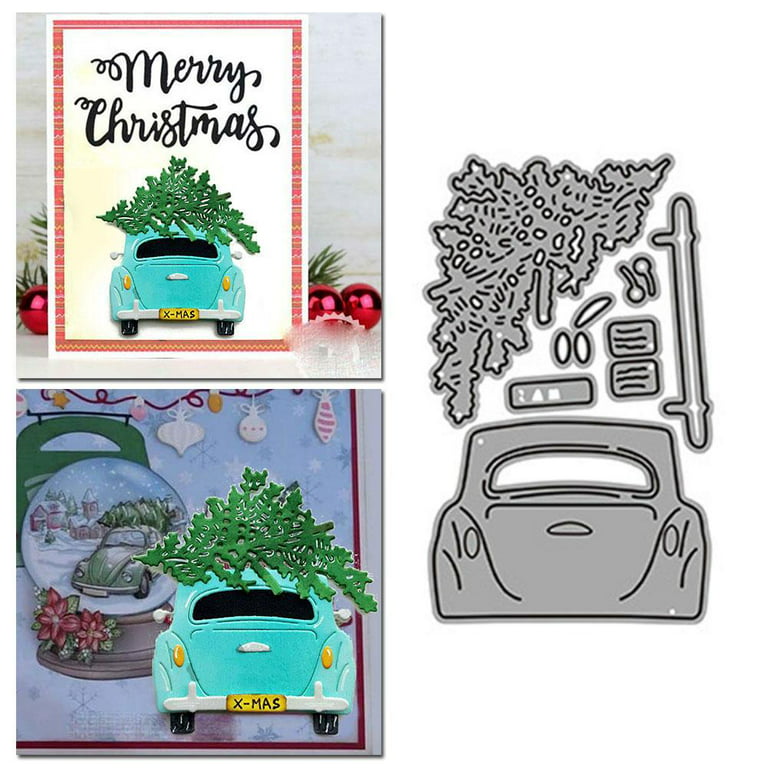 Christmas Dies for Card Making Car Die Cuts Metal Cutting Dies for Scrapbooking DIY Album Paper Cards Art Craft Decoration, Men's, Size: One Size