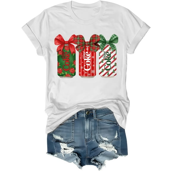 Christmas Diet Coke Shirt Coquette Bow Diet Coke T-Shirt Chritsmas Tshirt Merry Xmas Tees