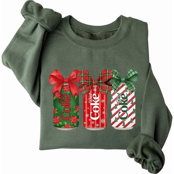 Christmas Diet Coke Sweatshirt Coquette Bow Diet Coke Shirt Merry Chritsmas Tops