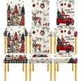 thumbnail image 1 of Christmas Dining Chair Covers Set of 6, Parsons Chair Slipcovers, Stretch Washable Christmas Trees Red Truck and Reindeer Print Kitchen Chair Covers for Holiday Decoration, 1 of 7