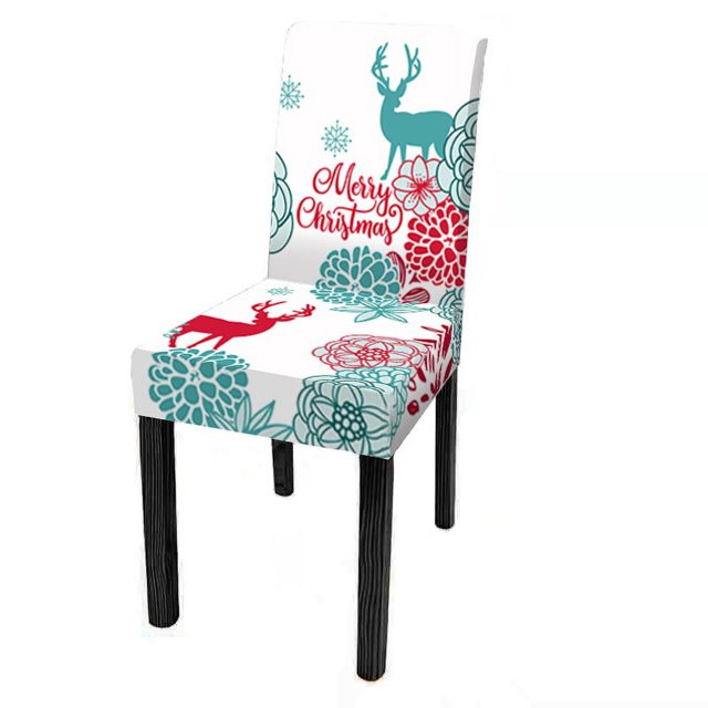 Christmas Dining Chair Covers Set of 4 Kitchen Xmas Chair Slipcovers