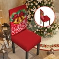 thumbnail image 1 of Christmas Dining Room Chair Covers Set Of 6, Stretch Chair Slipcovers Protector Removable Washable Kitchen Chair Cover For Dining Room Christmas Decor Holiday Party Chair Cover Red, 1 of 6