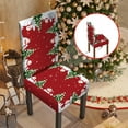 thumbnail image 1 of Christmas Dining Room Chair Covers Set Of 6, Stretch Chair Slipcovers Protector Removable Washable Kitchen Chair Cover For Dining Room Christmas Decor Holiday Party Chair Cover Red, 1 of 6