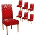 thumbnail image 1 of Christmas Dining Room Chair Covers Set of 6,Removable Washable Parson Chair Covers for Dining Room,Living Room,Kitchen Christmas Decorations, 1 of 5