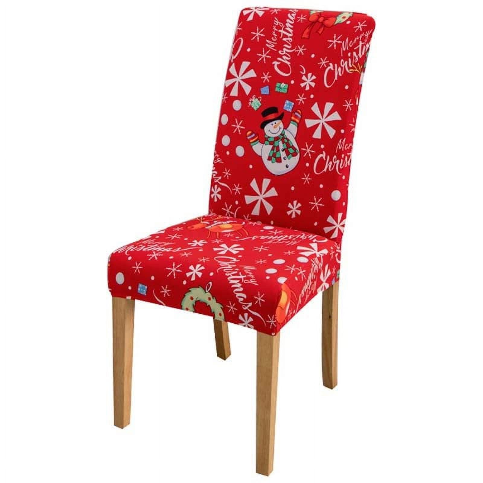 Christmas Dining Room Chair Slipcovers 1 Pack Stretch Spandex Chair