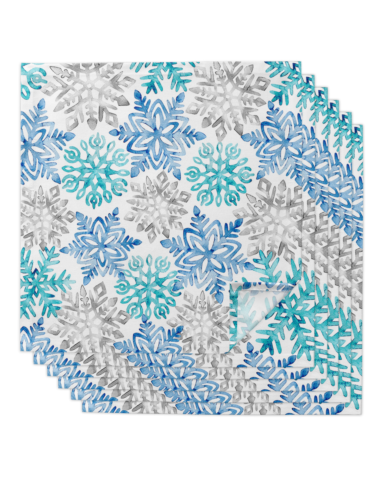 Christmas Dinner Napkins Cloth Set of 6, Polyester Napkins 20 x 20 Inch