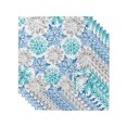 Christmas Dinner Napkins Cloth Set of 6, Polyester Napkins 20 x 20 Inch