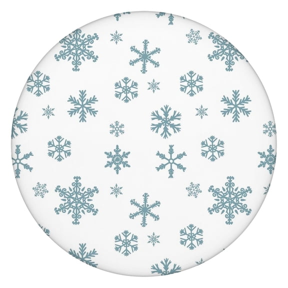 Christmas Dinner Ready Round Tablecloth with Stretchable Hem, 52 Inch Table Cover Ensures a Neat Look for Your Holiday Gathering