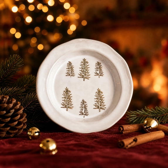 Christmas Dinnerware Steak Plates Kitchen Tableware Family Gathering Serving Plate for Holiday Dinner Party Home Kitchen Decor Gift Set Xmas