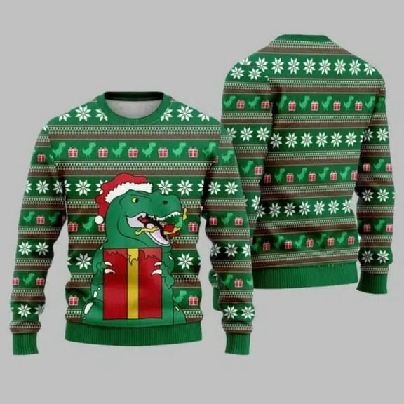 Christmas Dinosaur 3D Christmas Sweater
