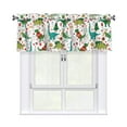 thumbnail image 1 of Christmas Dinosaur Curtain Valance, Light Filtering Short Rod Pocket Window Treatment For Living Room, Bedroom, Kitchen, Bathroom, 1 Panel, 54" W X 18" L, 1 of 7