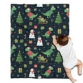 thumbnail image 1 of Christmas Dinosaur Pattern Blanket,Comfortable Soft Lamb Wool Throw Blanket,All Season,Warm Lightweight Blankets for Sofa Bed Couch Living Room Chair,30"x40", 1 of 4