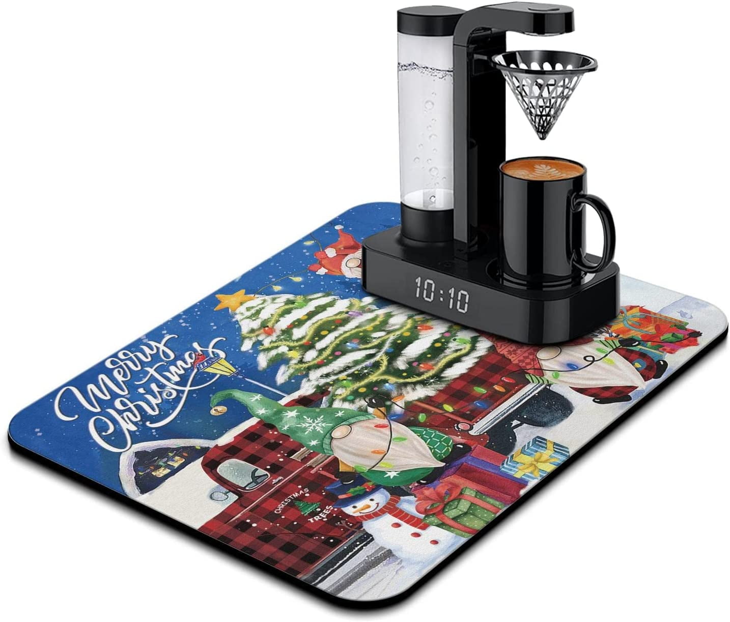 Christmas Dish Drying Mat,Coffee Bar Decor,Coffee Machine Pads ...