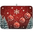 thumbnail image 1 of Christmas Dish Drying Mat for Kitchen Countertop, Xmas Snowflake Drying Mat 18x24 Inch Absorbent Dish Drainer Mats for Under Rack, Dish Drying Pad for Home Coffee Bar Decor, 1 of 1