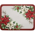thumbnail image 1 of Christmas Dish Drying Mats for Kitchen Counter 18×24 Inch Red White Poinsettia Christmas Flower Large Microfiber Drying Mat Kitchen Accessories Dish Rack Mat Drainer Pad Washable Absorbent, 1 of 6