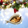 thumbnail image 1 of Christmas Dog Angel Ornament - 2D Acrylic Flat Dog Angel Pendant, Hanging Decoration for Christmas Tree Whimsical Holiday Gift for Dog Lovers, 1 of 5