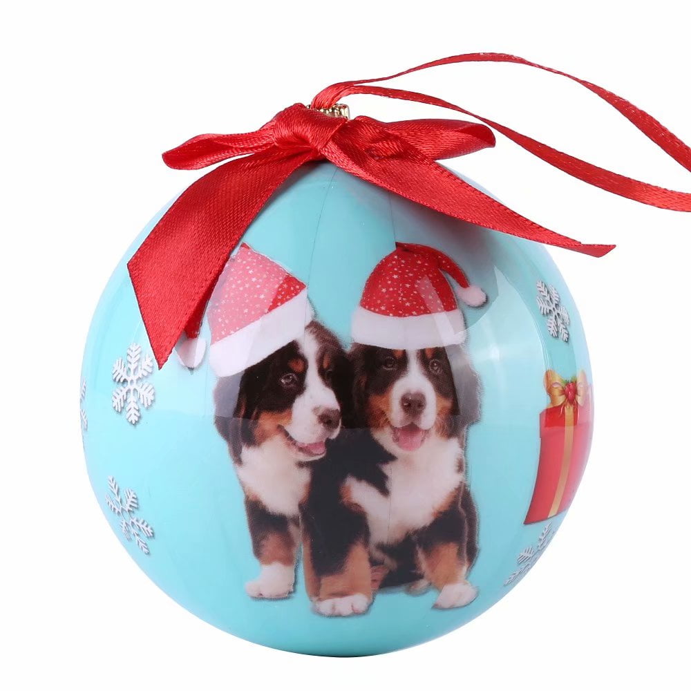 Christmas Dog Ball Ornaments Shatterproof Christmas Tree Decorations Large Hanging Ball Pendants with String for Xmas Tree, Holiday Wedding Party Decoration
