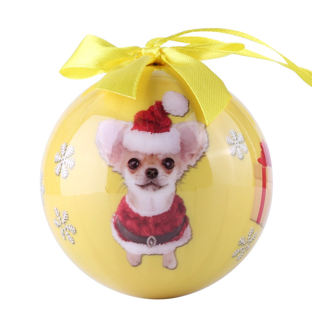 Christmas Dog Ball Ornaments Shatterproof Christmas Tree Decorations Large Hanging Ball Pendants with String for Xmas Tree, Holiday Wedding Party Decoration