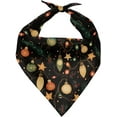thumbnail image 1 of Christmas Dog Bandan Lights Print Soft Triangle Kerchief Washable Pet Bandanas Portable Triangle Scarf Easy Carry, 1 of 3