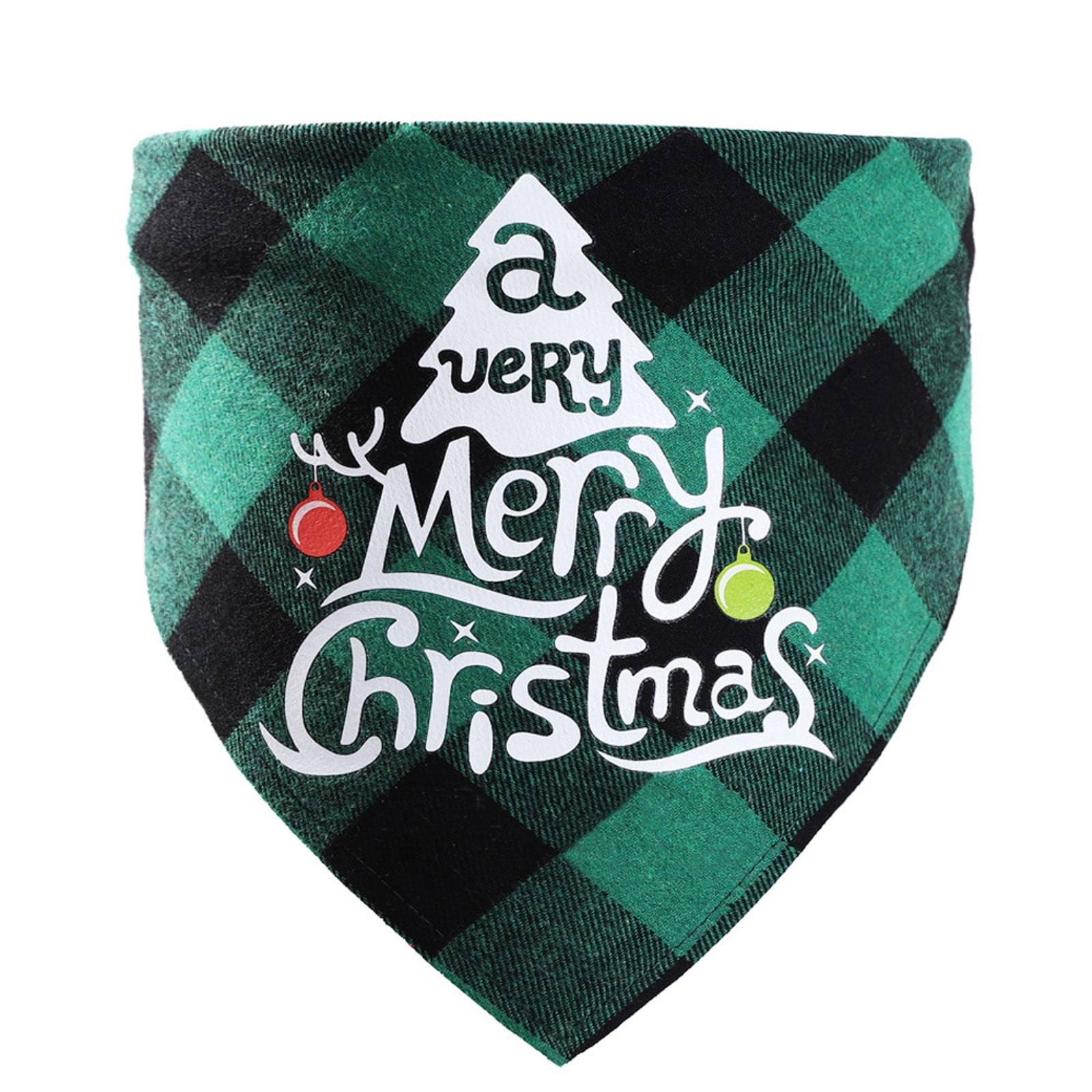 Christmas Dog Bandana Holiday Plaid Dog Puppy Bandana Scarf For Small ...