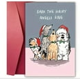 thumbnail image 1 of Christmas Dog Card - "Bark the Hairy Angels Sing" Design - Blank Inside Greeting Card with Envelope - Perfect for Dog Lovers and Holiday Greetings, 1 of 2