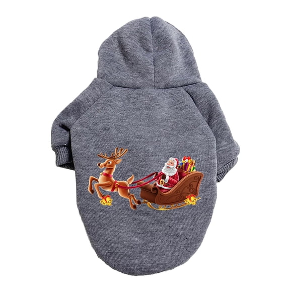 Christmas Dog Hoodie for Large Dogs - Soft Pet Christmas with Hole & Pocket, Funny Dog Clothes for Boy/Girl-Multiple Sizes