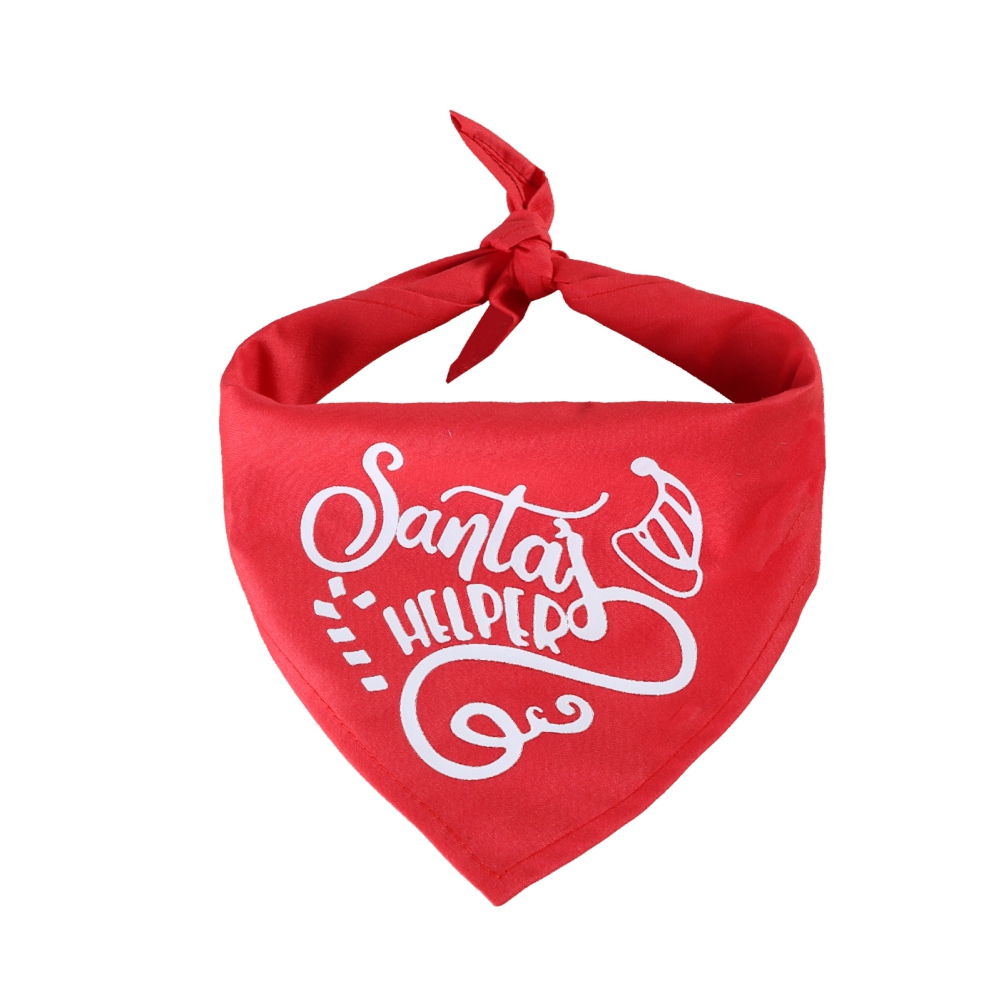 Christmas Dog Cotton Bandana, Washable Soft Pet Dog Scarf Handkerchiefs Bibs for Small Medium Large Dogs Cats
