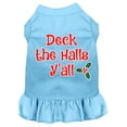 thumbnail image 1 of Christmas Dog Dress, Pet Dog  Cat Dress Screen Printed, "Deck The Halls Y'all", 1 of 10