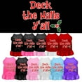 thumbnail image 1 of Christmas Dog Dress, Pet Dog  Cat Dress Screen Printed, "Deck The Halls Y'all", 1 of 10