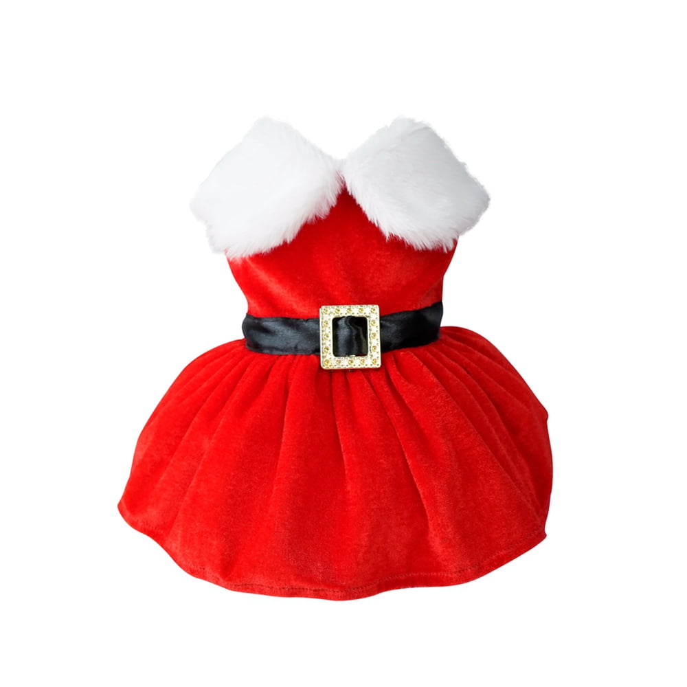 christmas dresses for puppies Amazon.com : Zunea Xmas Dog Harness Small Dogs Girl Winter Warm Puppy Princess Dress with Bowknot and Leash Set Cute Female Pet Dress Outfits for Chihuahua Doggy Red XL ring and include a matching leash for easy walking. Dog Dresses for Large Dogs,