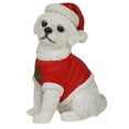 thumbnail image 1 of Christmas Dog Figurine Cute Resin Puppy Statue with Santa Hat Funny Animal Sculpture for Dog Lovers Christmas Home Tabletop Decoration, 1 of 9